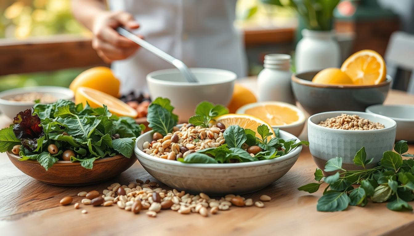 Seasonal meal prepared in a home kitchen